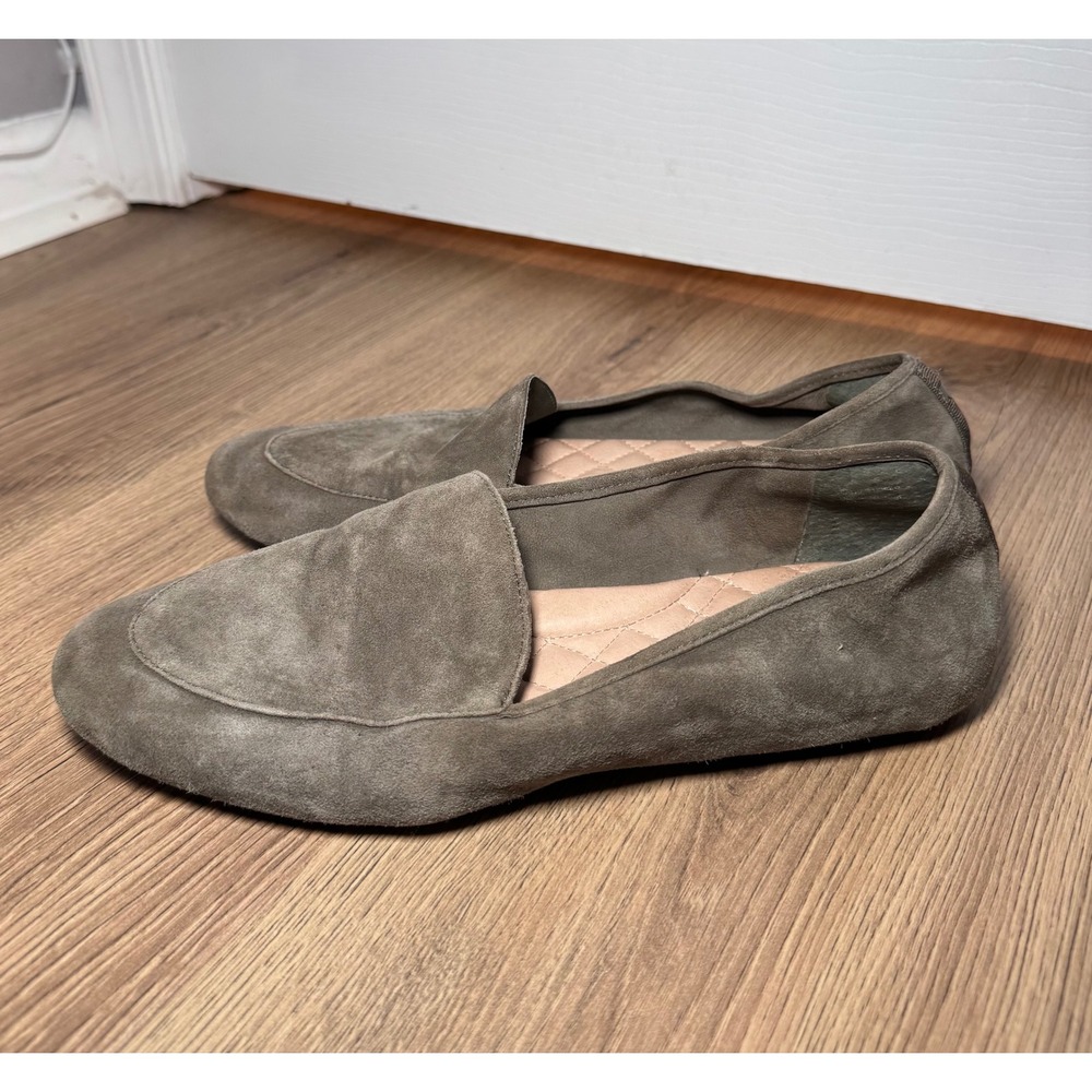 Birdies‎ The Starling Women Olive Green Suede Loafers Smoking Slippers Size 9